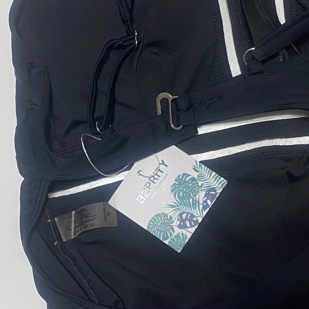 NWT Chic Black Mesh Women's One-Piece Swimsuit - Picture 7 of 7